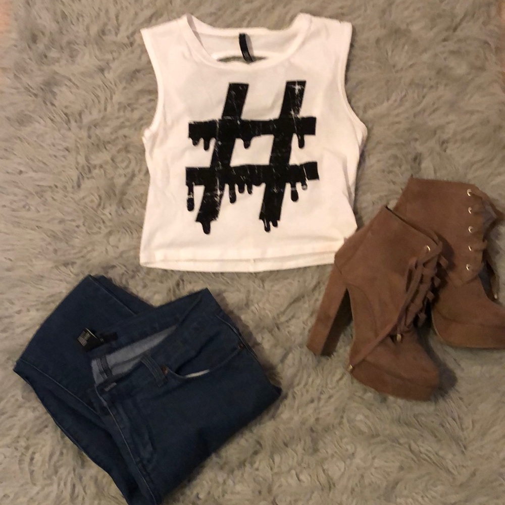Love Culture Hashtag Crop Top